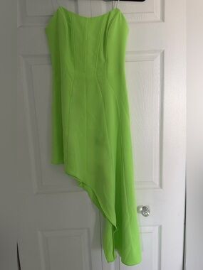 Amanda Uprichard Lime Asymmetrical Dress